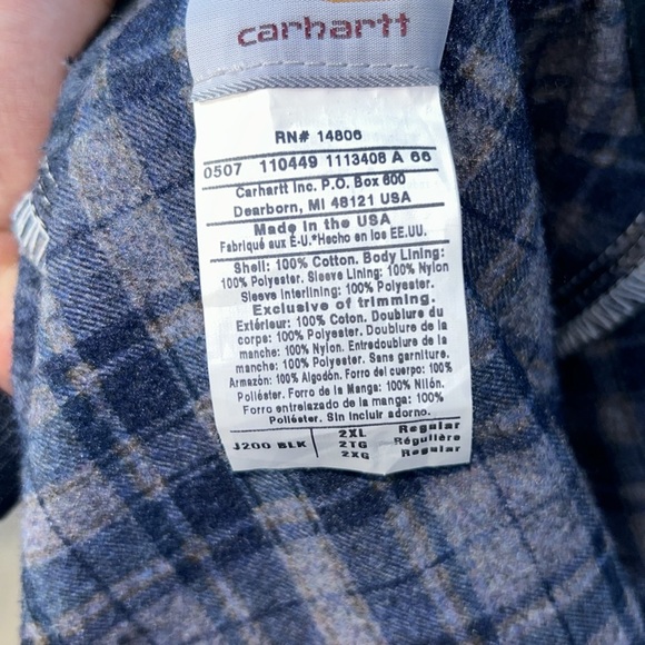 Made in USA carhartt Detroit jacket J 200 BLK - Picture 10 of 11
